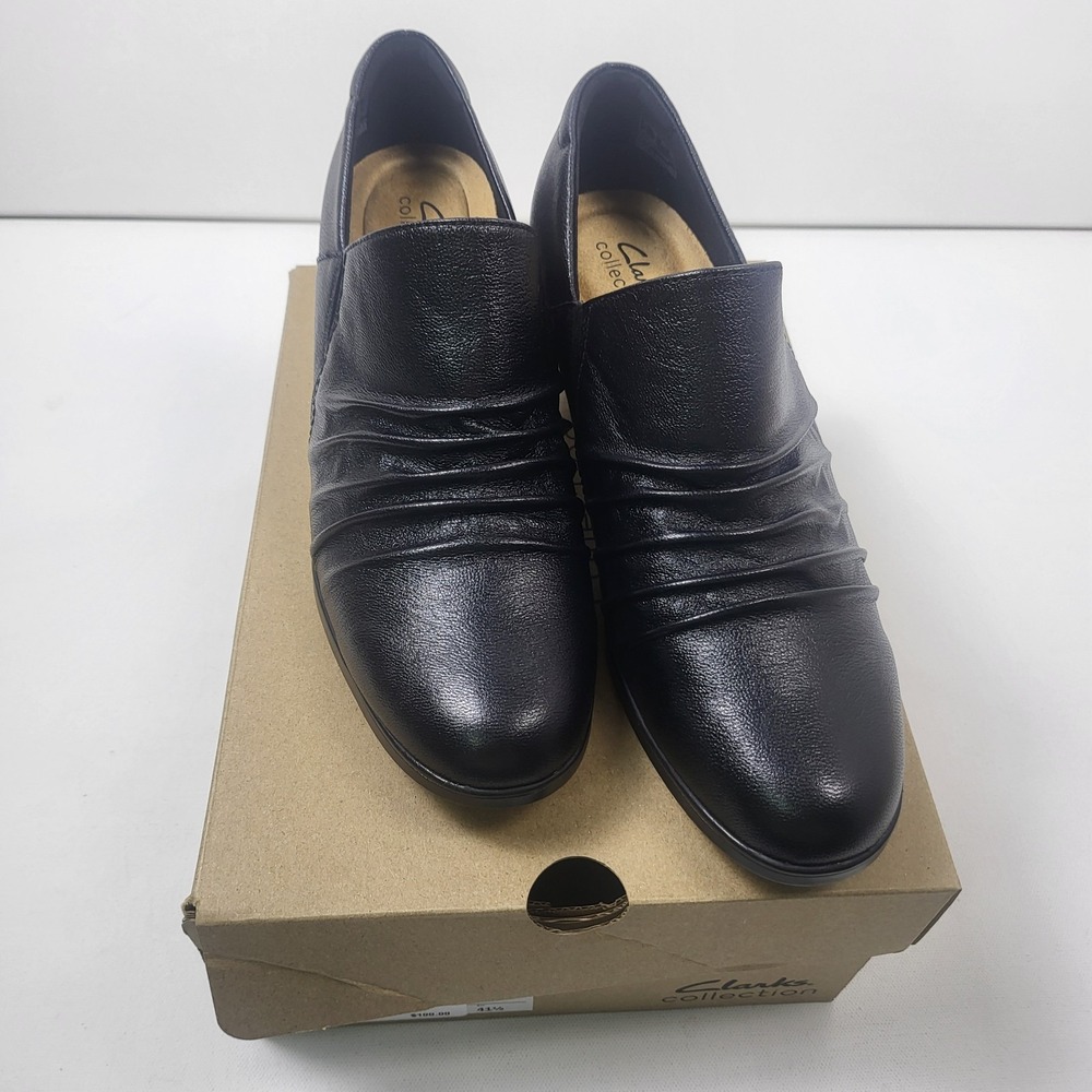 Clarks Emily 2 Cove Shootie 26175029 Black Leather Women's Size 10M 2in Heel - Picture 9 of 9